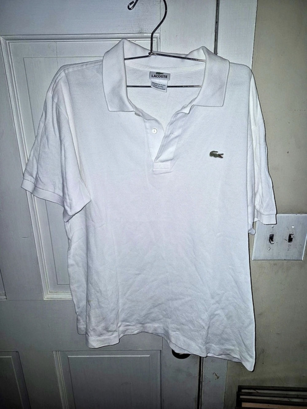 Lacoste Men's Classic Fit Original Large.12.12 Polo Shirt White Large